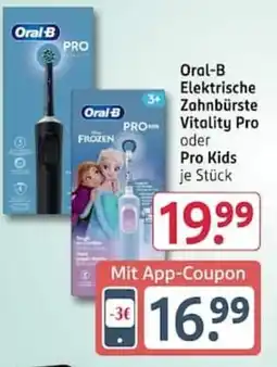 Rossmann Oral-B Elektrische Zahnbürste Vitality Pro oder Pro Kids Angebot