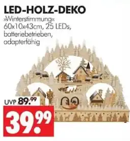 Wreesmann LED-HOLZ-DEKO Winterstimmung Angebot