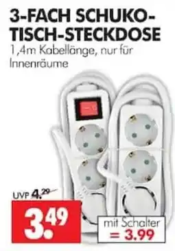 Wreesmann 3-FACH SCHUKO-TISCH-STECKDOSE Angebot