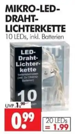 Wreesmann MIKRO-LED-DRAHT-LICHTERKETTE Angebot