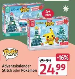 Rossmann Adventskalender Stitch oder Pokémon Angebot
