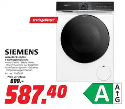 MediaMarkt SIEMENS 9 kg Waschmaschine Angebot