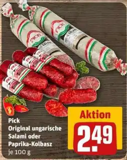 REWE Pick Original ungarische Salami oder Paprika-Kolbasz Angebot