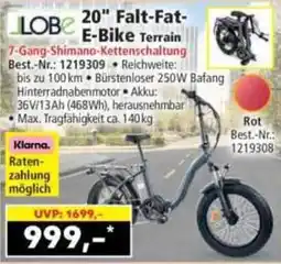 Norma LOBE 20" Falt-Fat-E-Bike Terrain Angebot