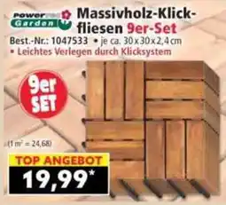 Norma Power Garden Massivholz-Klickfliesen Angebot