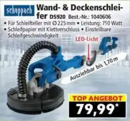 Norma scheppach Wand- & Deckenschleifer DS920 Angebot