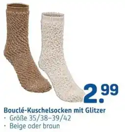 Rossmann Bouclé-Kuschelsocken mit Glitzer Angebot