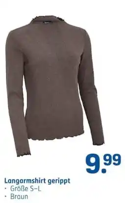 Rossmann Langarmshirt gerippt Angebot