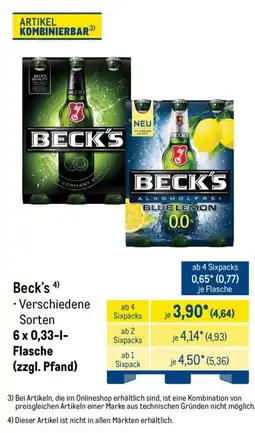 METRO Beck's Angebot