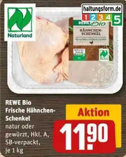 REWE REWE Bio Frische Hähnchenschenkel Angebot