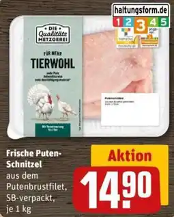 REWE Die Qualitäts Metzgerei Frische Puten-Schnitzel Angebot