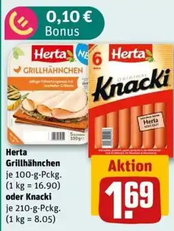 REWE Herta Grillhähnchen Angebot