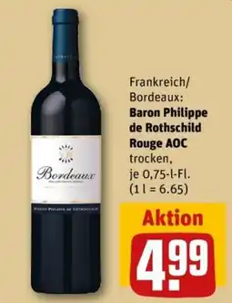 REWE Baron Philippe de Rothschild Bordeaux Rouge AOC Angebot