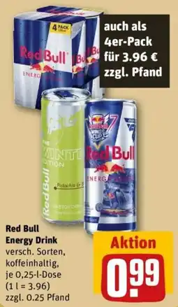 REWE Red Bull Energy Drink Angebot