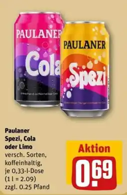 REWE Paulaner Spezi, Cola oder Limo Angebot
