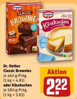 REWE Dr. Oetker Classic Brownies oder Käsekuchen Angebot