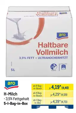 METRO aro H-Milch Angebot