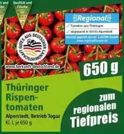 Norma Thüringer Rispen-tomaten Angebot