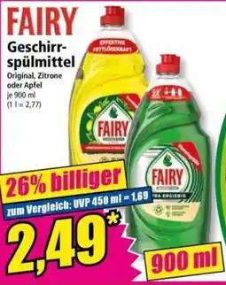 Norma FAIRY Geschirrspülmittel Angebot