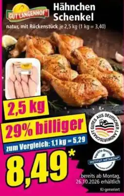 Norma Hähnchen Schenkel Angebot