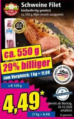 Norma Schweine Filet Gut Bartenhof Angebot