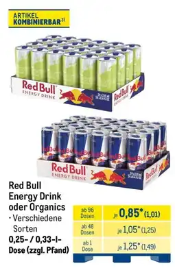 METRO Red Bull Energy Drink Angebot