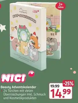 Rossmann NICI Beauty Adventskalender Angebot