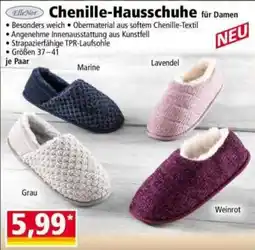 Norma Chenille-Hausschuhe für Damen Angebot