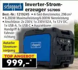 Norma scheppach Inverter-Stromerzeuger sg7000i Angebot