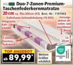 Norma ALGAMO Duo-7-Zonen-Premium-Taschenfederkernmatratze Angebot