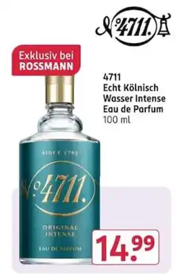 Rossmann 4711 Echt Kölnisch Wasser Intense Angebot
