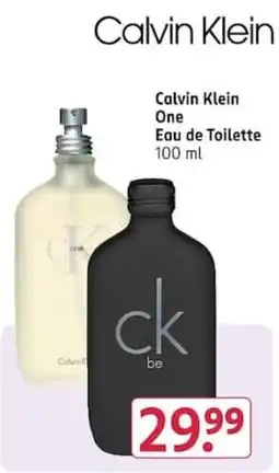 Rossmann Calvin Klein One Eau de Toilette Angebot