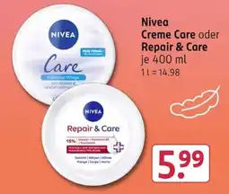 Rossmann Nivea Creme Care oder Repair & Care Angebot