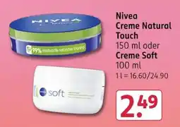 Rossmann Nivea Creme Natural Touch Angebot