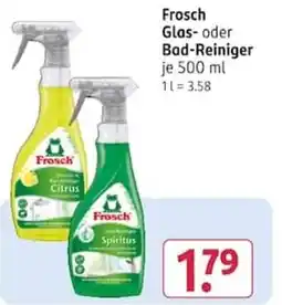 Rossmann Frosch Glas- oder Bad-Reiniger Angebot