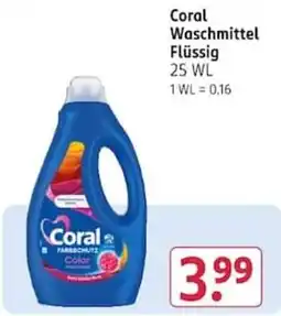 Rossmann Coral Waschmittel Flüssig Angebot