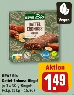 REWE REWE Bio Dattel-Erdnuss-Riegel Angebot