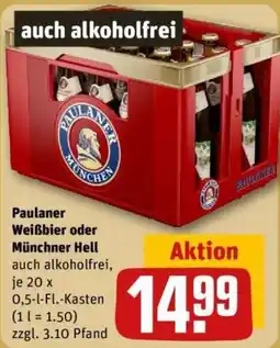 REWE Paulaner Weißbier oder Münchner Hell Angebot