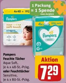 REWE Pampers Feuchte Tücher Aqua Soft Angebot