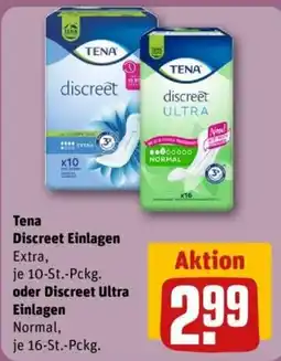 REWE Tena Discreet Einlagen Angebot