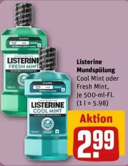 REWE Listerine Mundspülung Cool Mint oder Fresh Mint Angebot
