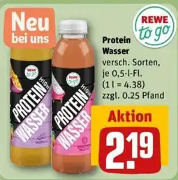 REWE REWE to go Protein Wasser Angebot