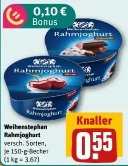 REWE Weihenstephan Rahmjoghurt Angebot