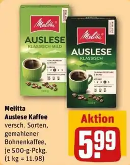 REWE Melitta Auslese Kaffee Angebot