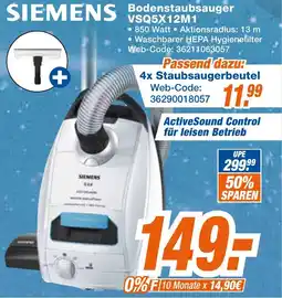 Expert Klein SIEMENS Bodenstaubsauger VSQ5X12M1 Angebot