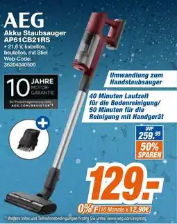 Expert Klein AEG Akku Staubsauger AP61CB21RS Angebot