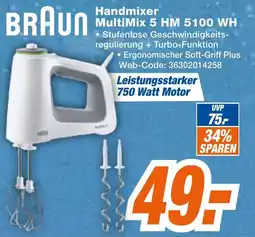 Expert Klein BRAUN Handmixer MultiMix 5 HM 5100 WH Angebot