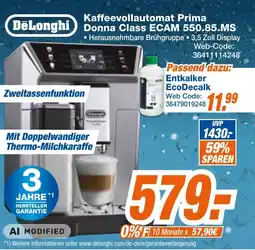 Expert Klein Kaffeevollautomat Prima Donna Class ECAM 550.85.MS Angebot