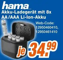 Expert Klein hama Akku-Ladegerät mit 8x AA/AAA Li-Ion-Akku Angebot