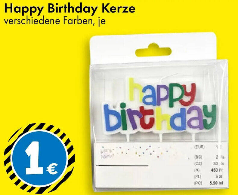 Happy Birthday Kerze Angebot bei TEDi
